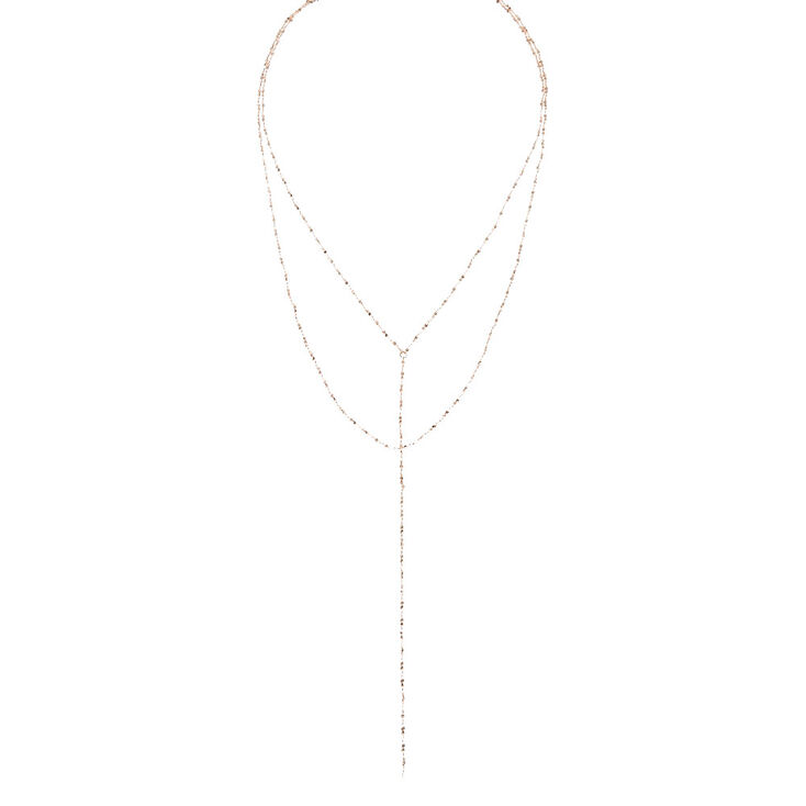 Rose Gold Rope Y-Necklace,