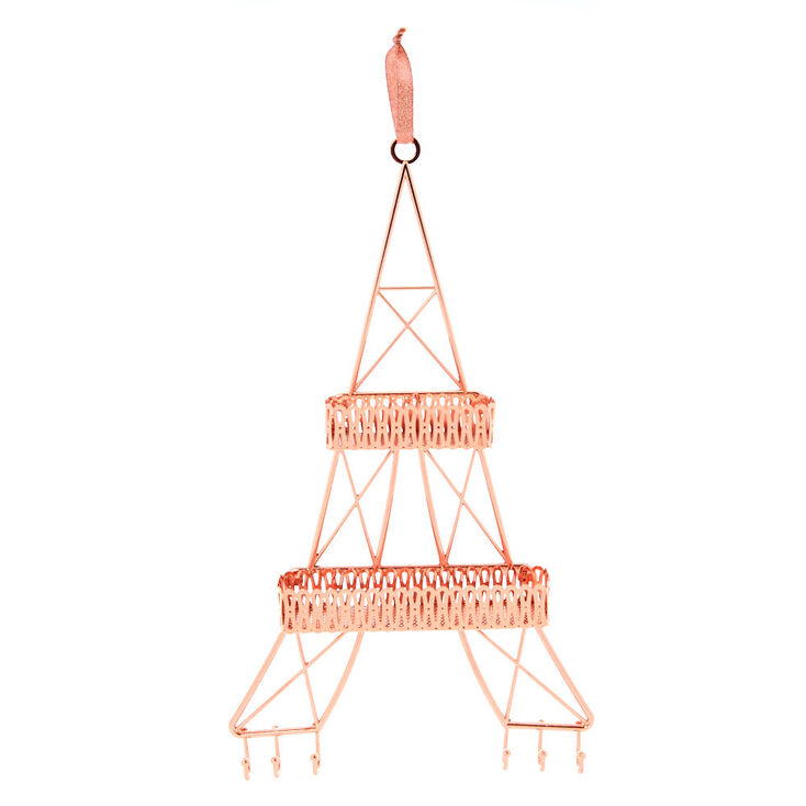 Eiffel Tower Wall Hanging Jewelry Holder - Rose Gold,