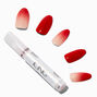 Red Ombre Stiletto Vegan Faux Nail Set - 24 Pack,