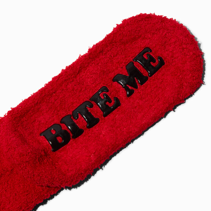Gingerbread &quot;Bite Me&quot; Cozy Socks,
