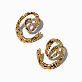 Gold-tone Swirl Around Stud Earrings,