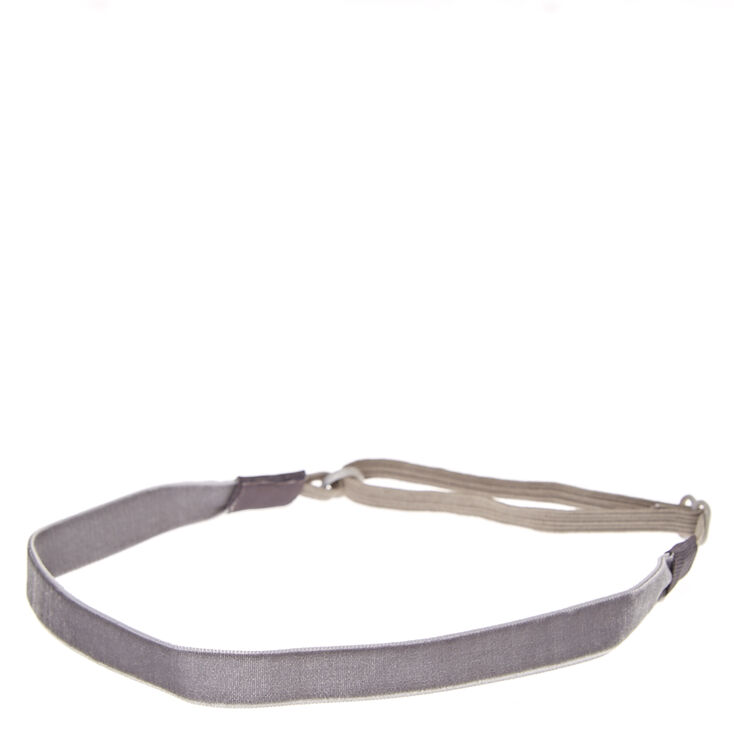 Gray Velvet Headwrap,