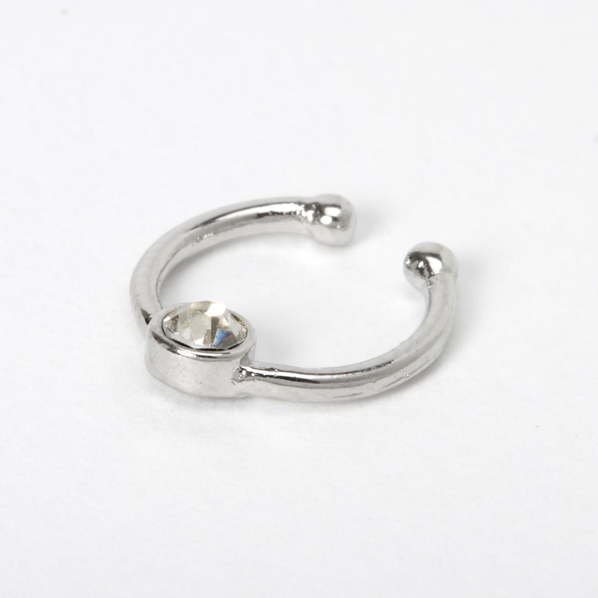 Silver Crystal Faux Nose Ring Icing Us