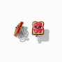 Peanut Butter &amp; Jelly Sandwich Clip On Earrings,