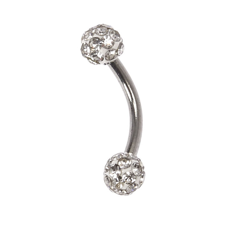 Single Silver Fireball Tragus Barbell,