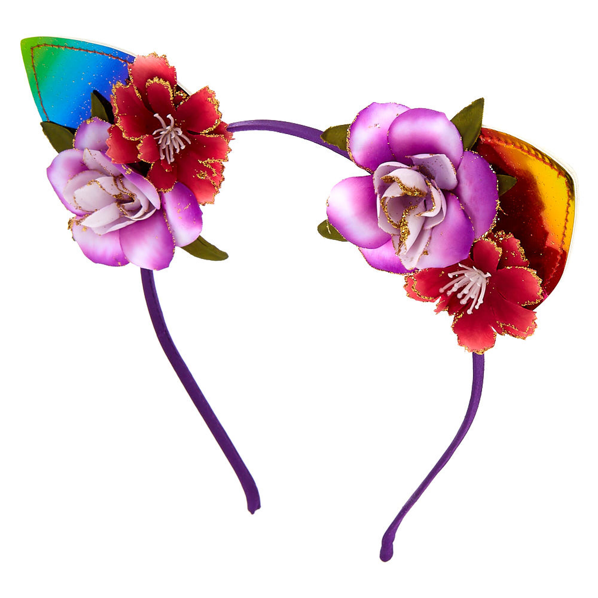 Rainbow Flower Car Ears Headband Icing Us