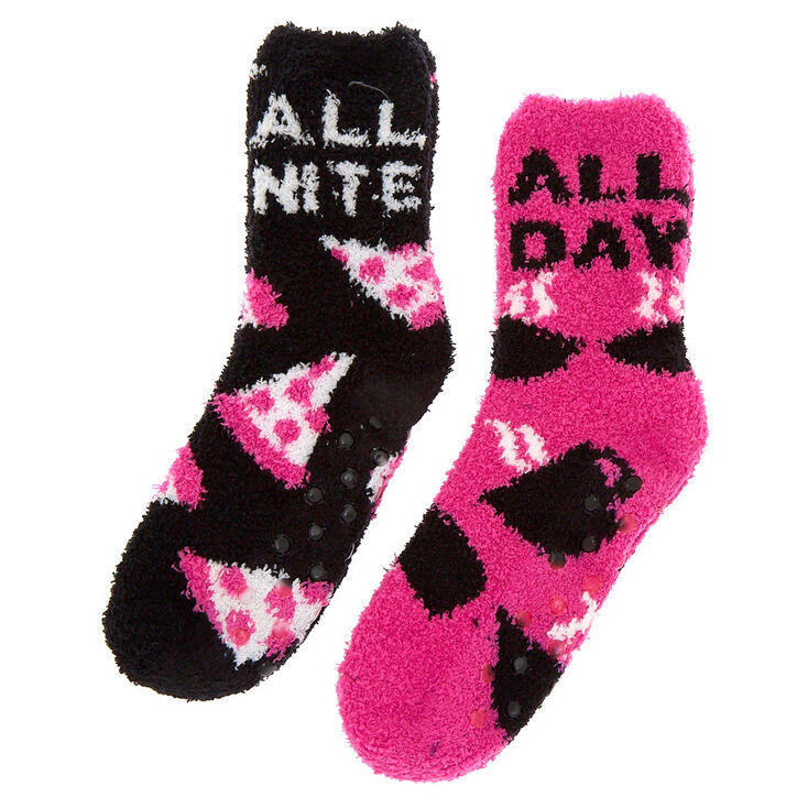 All Day All Nite Fuzzy Socks - 2 Pack,