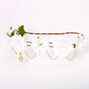 Gold Chain Flower Vine Headwrap - White,