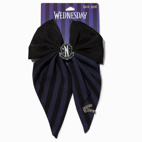 Wednesday&trade; Black Logo Hair Bow,