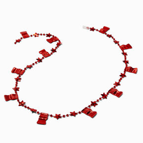&quot;USA&quot; Red, White, &amp; Blue Beaded Necklaces - 6 Pack,