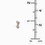 Gold-tone Cubic Zirconia 0.5&quot; Drop Earrings,
