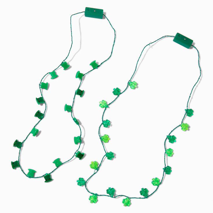 St. Patrick&#39;s Day Light-Up Necklaces - 2 Pack,