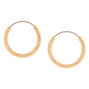Gold 10MM Textured Hoop Earrings,