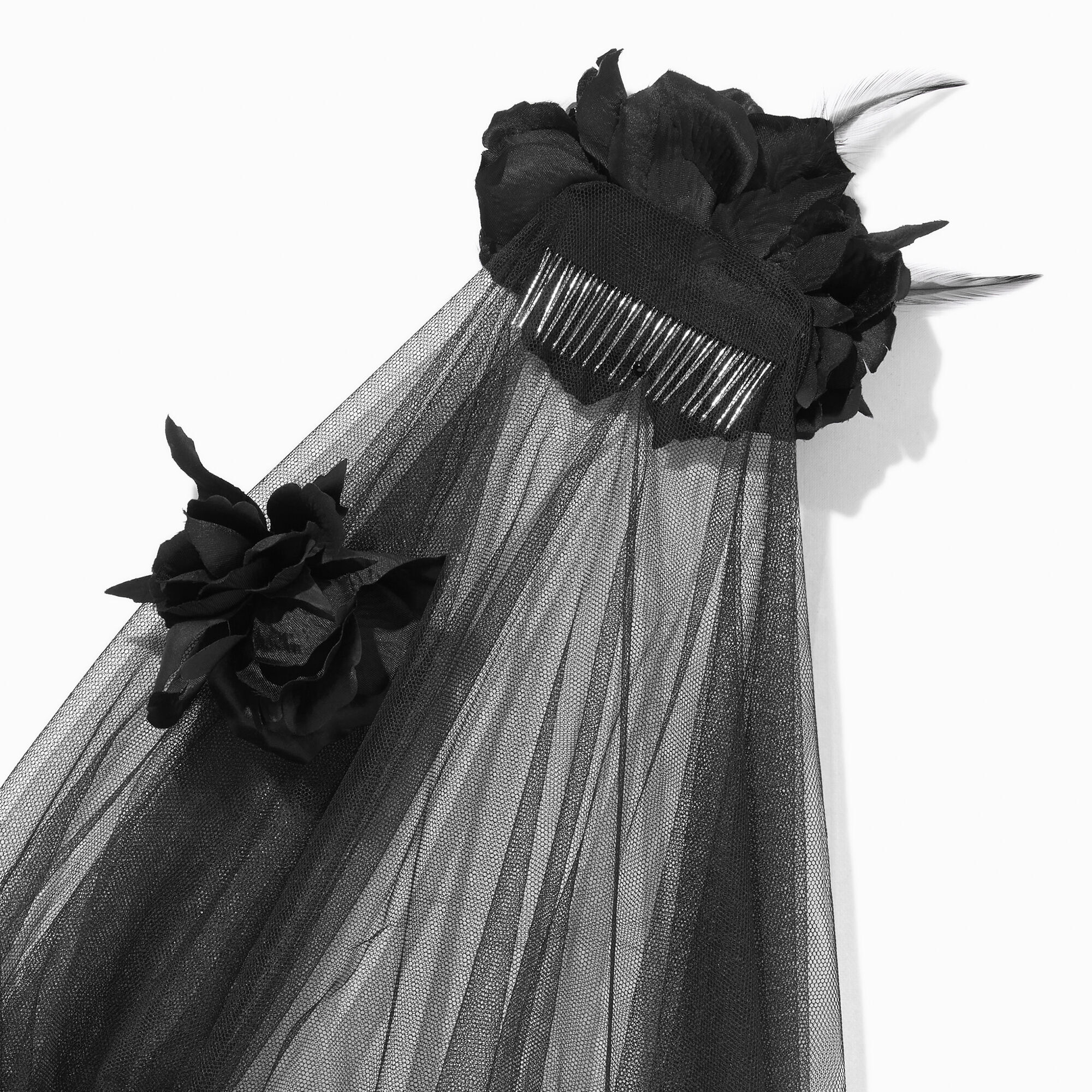 Black funeral dress with veil clearance