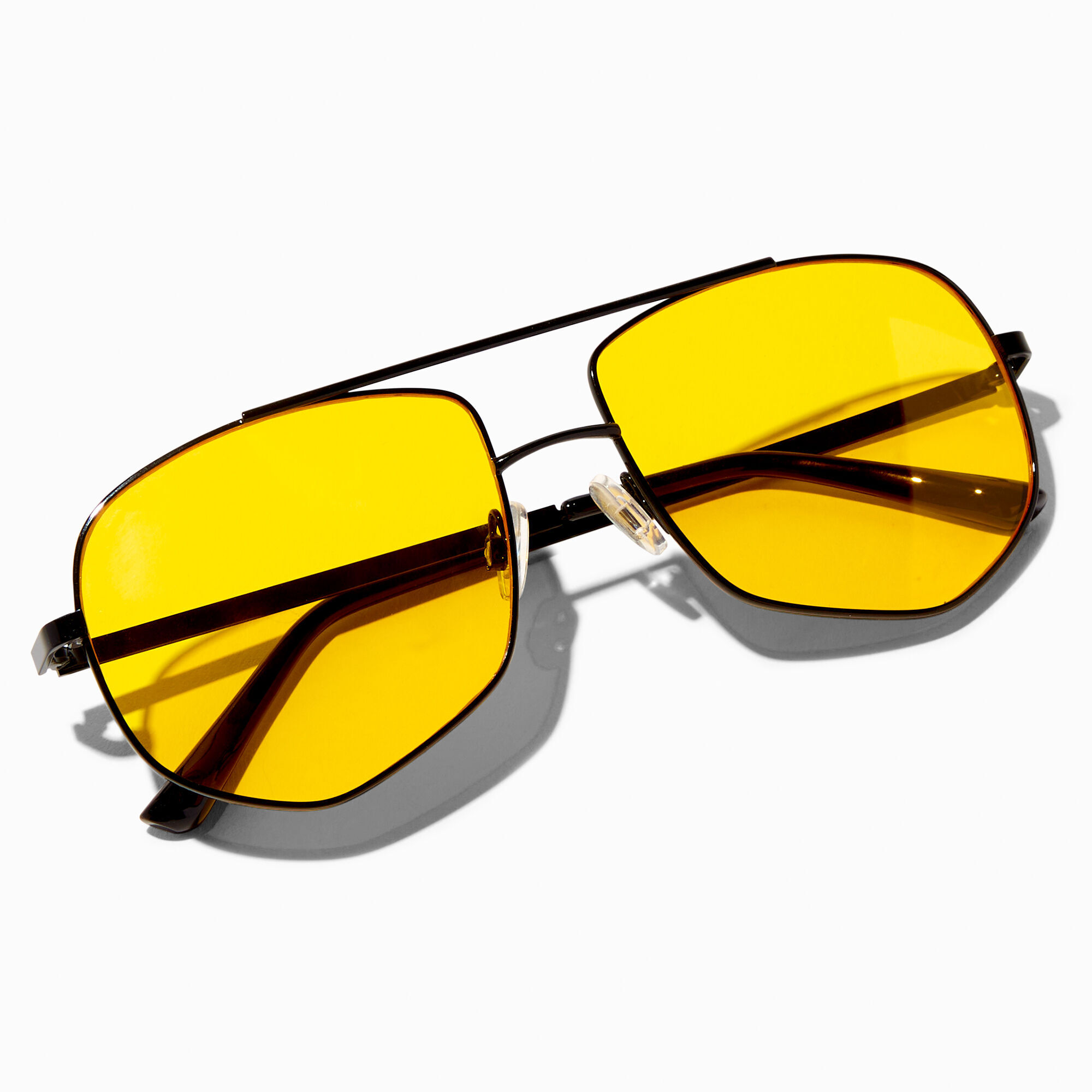 Mens yellow lens sunglasses deals