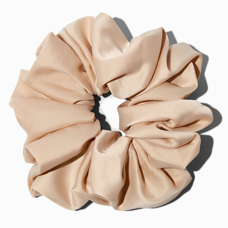 Giant Nude Silky Hair Scrunchie,