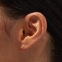ICING Select Gold-tone Titanium Opal &amp; Cubic Zirconia Stack Flat Back Stud Earrings,