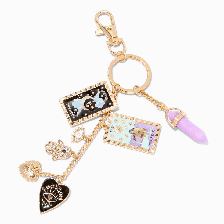 Enameled Tarot Charms Keychain,