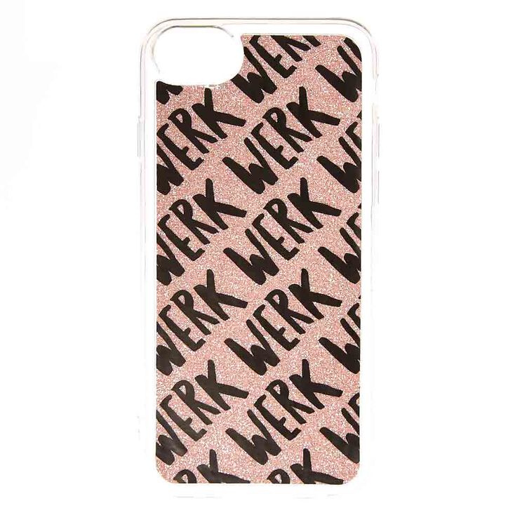 Rose Gold Glitter Werk Phone Case,