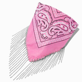 Pink Fringed Bandana,