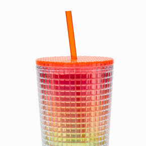 Ombre Rainbow Textured Tumbler,
