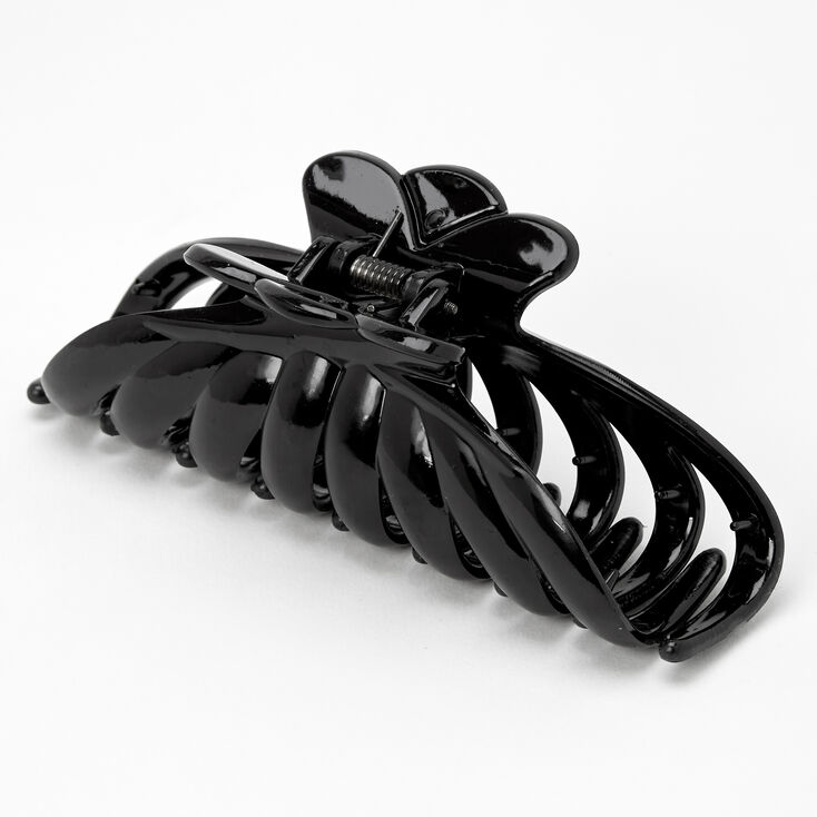 Black Large Clamshell Hair Claw,