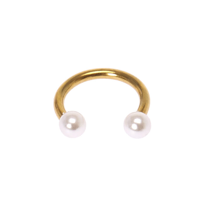 Pearl Horseshoe Tragus Earring,