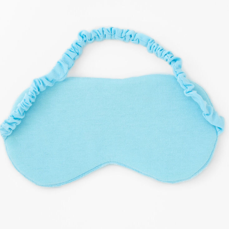 Neon Blue Daisy Plush Sleeping Mask,