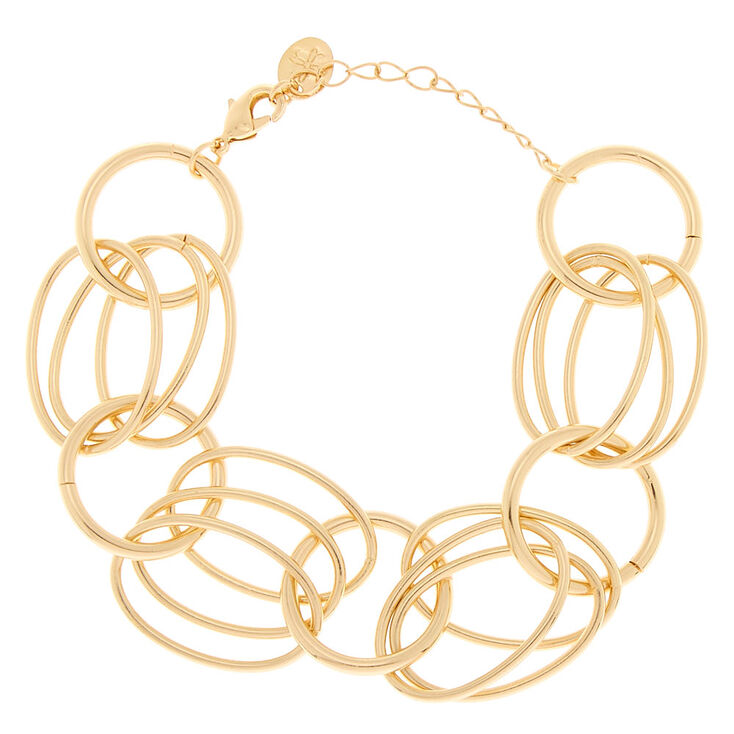 Gold Layered Link Chain Bracelet,