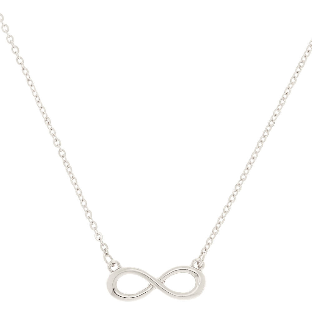 Silver Infinity Pendant Necklace Icing US