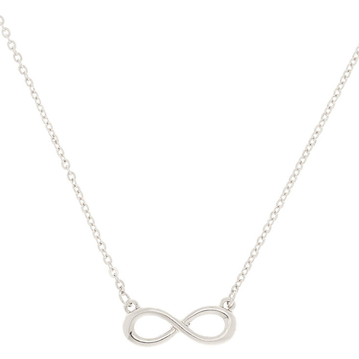 Silver Infinity Pendant Necklace,