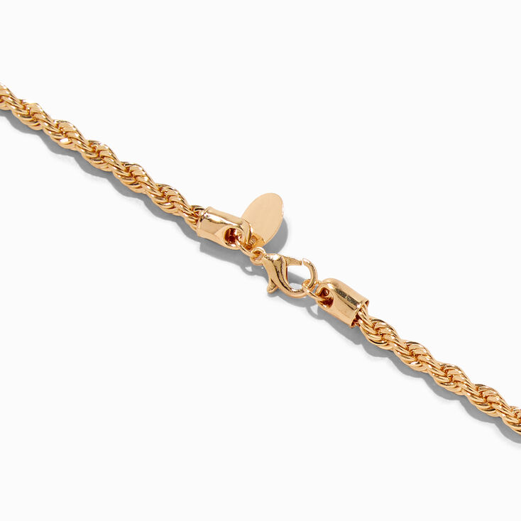 Gold 4MM Rope Chain Necklace,