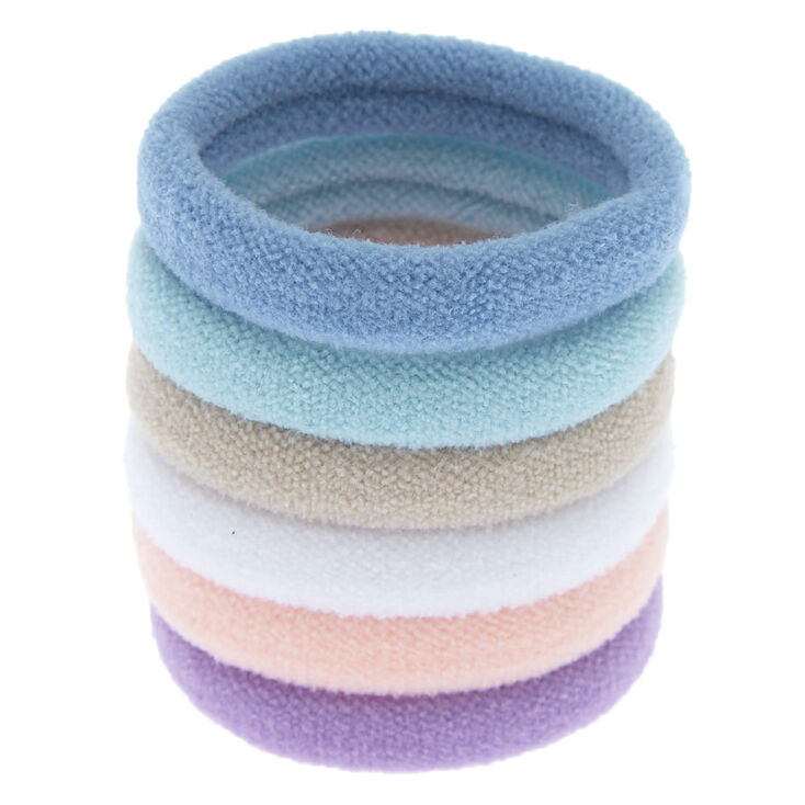 Pale Pastel Rolled Hair Ties - 6 Pack,