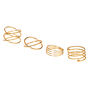 Gold Spiral Rings - 4 Pack,