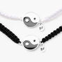 Yin Yang Adjustable Knotted Cord Friendship Bracelets - 2 Pack,