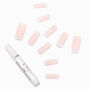 French Ombre Long Square Vegan Faux Nail Set - 24 Pack,