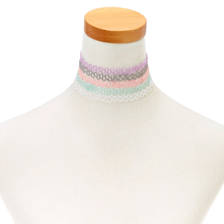 Multi Pack Pastel Chokers,