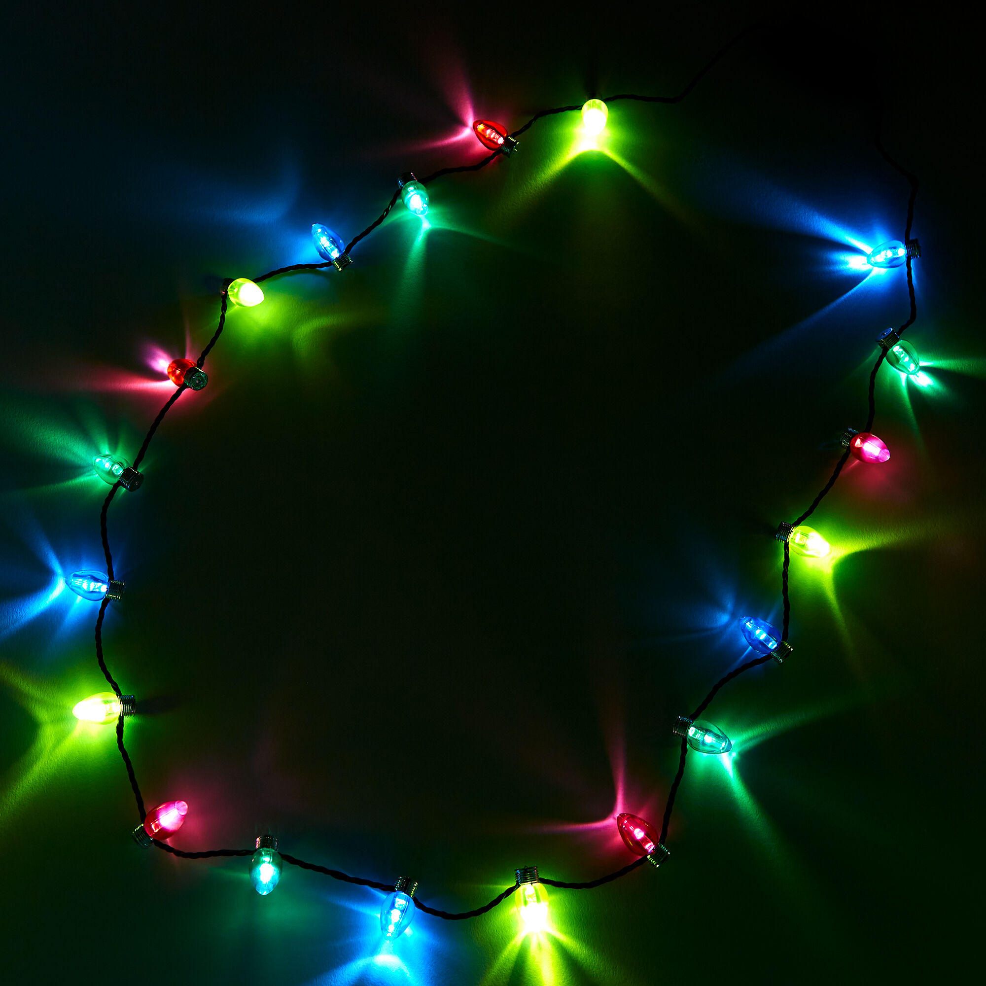 Christmas Lights Small Light Up Necklace Icing US
