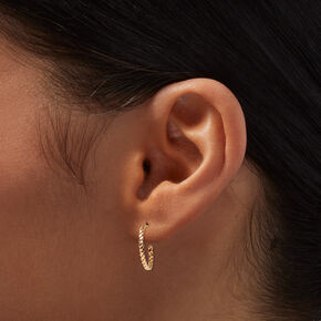 Gold Embellished &amp; Textured Earrings - 9 Pack,