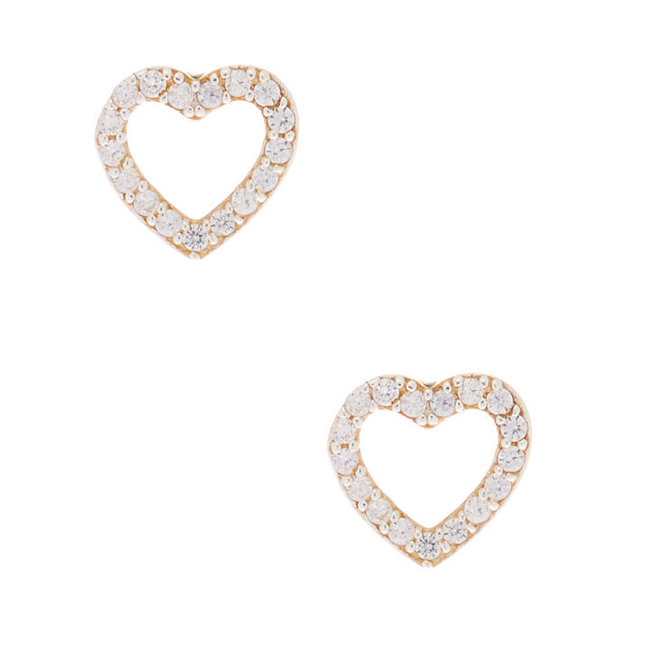 Cubic Zirconia Heart Earrings