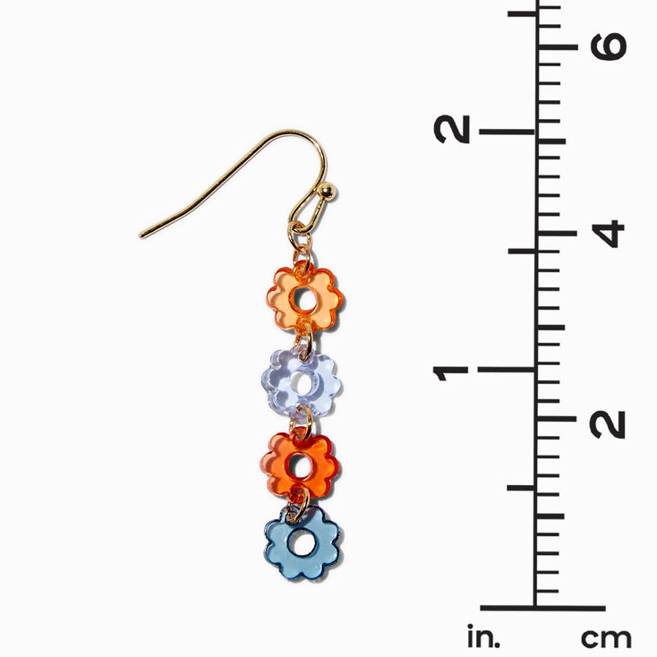 Bright Daisy Chain 1.5&quot; Linear Drop Earrings,