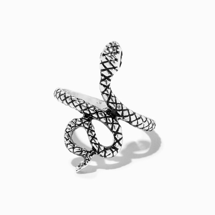 Silver &amp; Black Mixed Woven Snake Rings - 10 Pack,