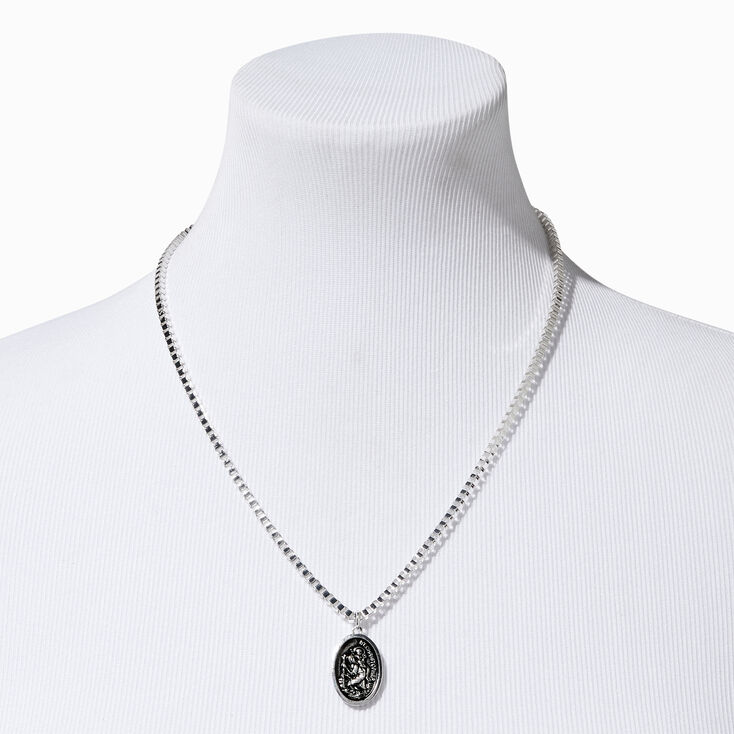 Silver St. Christopher Pendant Necklace,