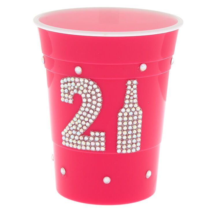 21 Bling Drink Cup - Pink,