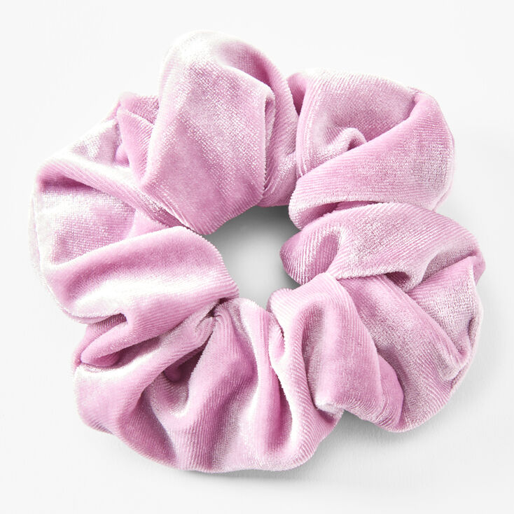 Medium Flat Velvet Hair Scrunchie -Violet,