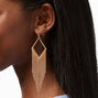 Gold 5&quot; Diamond Fringe Drop Earrings,