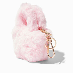 Furry Pink Mini Tote Keychain,