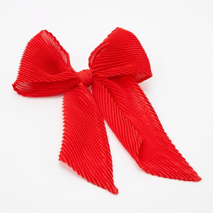 Pleated Chiffon Bow - Red | Icing US