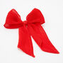 Pleated Chiffon Hair Bow Clip - Red,
