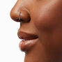 Silver-tone Titanium Crystal Hoop Clicker 18G Nose Hoop,